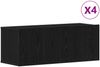 vidaXL TV-Schrankset 4 pcs Schwarz Eichen-Optik 80 x 30 x 30 cm 3333051 Bild 3