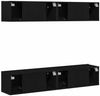 vidaXL TV-Schrankset 4 pcs Schwarz Eichen-Optik 80 x 30 x 30 cm 3333051 Bild 4