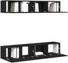vidaXL TV-Schrankset 4 pcs Schwarz Eichen-Optik 80 x 30 x 30 cm 3333051 Bild 2