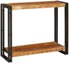 vidaXL Konsolentisch mit Regal Braun 90 x 33 x 75 cm Massivholz Mango 4104736 Bild 5
