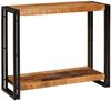 vidaXL Konsolentisch mit Regal Braun 90 x 33 x 75 cm Massivholz Mango 4104736 Bild 2