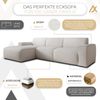 AX LIVING Couch Sofa L Form Didim mini Weiß 310 cm breit, stilvoll L Bild 5
