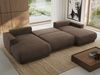 XXL Wohnlandschaft RINA U-Form 360 cm breit, Sofa mit Schlaffunktion & DL-Mechanismus, Wellenfederung, modern freistehend - Braun Velvet Bild 4