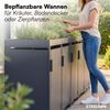 STEELSØN 'Thoria' Mülltonnenbox 5er je 240 Liter, anthrazit, Mülltonnenverkleidung aus Stahl, wetterfest, 125x80x337 cm, Müllbox mit Pflanzendach für 5 Tonnen Bild 5