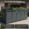 STEELSØN 'Thoria' Mülltonnenbox 5er je 240 Liter, anthrazit, Mülltonnenverkleidung aus Stahl, wetterfest, 125x80x337 cm, Müllbox mit Pflanzendach für 5 Tonnen Bild 5