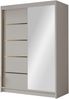 Kleiderschrank mit Goldverzierung Laraso III mit zwei Schwebetüren, Spiegel (Farbe: Cashmere) Bild 2