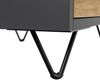 Nachttisch Yako 50cm 2 SoftClose stehend Grafit & Eiche Front : Oak Gold / Grafit Bild 5