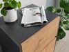 Nachttisch Yako 50cm 2 SoftClose stehend Grafit & Eiche Front : Oak Gold / Grafit Bild 3