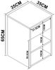 VCM Nachttisch Sledo 913243 Kern-Nussbaum H. 65 x B. 35 x T. 35 cm Bild 3
