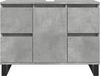 vidaXL Waschbeckenunterschrank Betongrau 80x33x60 cm Holzwerkstoff 857237 Bild 4