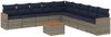 vidaXL 10-teiliges Gartensofa-Set mit Kissen, grau, Polyrattan 3226068 Bild 2