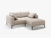 Micadoni Ecksofa Bemy 2-Sitzer Rechts Samt Beige Bild 2
