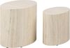 Satztisch >Mice< (2-teilig) in travertin, MDF - 33x40x48cm (BxHxT) Bild 2