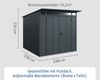 Hörmann Ecostar Metall-Gerätehaus Elegant mit Pultdach Typ 2, 238x238 cm , anthrazitgrau, 5,7 m²,2-flüglige Tür Bild 3