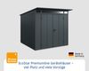 Hörmann Ecostar Metall-Gerätehaus Elegant mit Pultdach Typ 2, 238x238 cm , anthrazitgrau, 5,7 m²,2-flüglige Tür Bild 2