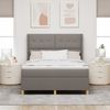 vidaXL Boxspringbett mit LED-Lichtleisten Taupe 140 x 190 cm Stoff 3343690 Bild 4