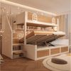 MODFU Hochbett Sicheres Etagenbett mit Rausfallschutz & Treppenschrank (Etagenbett, 1-St, Aus robustem Holz für ein stabiles und langlebiges Kinderzimmer) Zwei Einzelbetten à 90/140x200 cm, inkl. Lattenroste(ohne Matratze) Bild 5