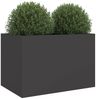 vidaXL Pflanzkübel Schwarz 62x47x46 cm Stahl 841601 Bild 4
