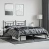 vidaXL Bettgestell mit Kopfteil Metall Schwarz 183x213 cm 353542 Bild 4