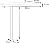 FORTE Duro Schreibtisch, Holzwerkstoff, Weiß/Beige/Braun, 80 x 72,2 x 80 cm Bild 5