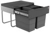 HAILO 3644911 Abfallsorter RAUMSPAR TANDEM S 12/8/8/D dunkelgrau mit 28 Liter Abfallvolumen / ab 50 cm Schrankbreite Bild 4