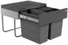 HAILO 3644911 Abfallsorter RAUMSPAR TANDEM S 12/8/8/D dunkelgrau mit 28 Liter Abfallvolumen / ab 50 cm Schrankbreite Bild 5