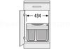 HAILO 3644911 Abfallsorter RAUMSPAR TANDEM S 12/8/8/D dunkelgrau mit 28 Liter Abfallvolumen / ab 50 cm Schrankbreite Bild 3