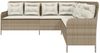vidaXL Gartensofa in L-Form mit Kissen Beige Poly Rattan 369004 Bild 4