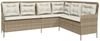 vidaXL Gartensofa in L-Form mit Kissen Beige Poly Rattan 369004 Bild 2