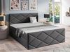 Mirjan24 Boxspringbett Alpiry, Dunkelgrau, 160x200 cm, Plüsch Bild 2