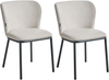Esszimmerstuhl 2er Set ARTESIA Stoff Hellbeige Bild 1