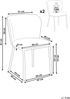 Esszimmerstuhl 2er Set ARTESIA Stoff Hellbeige Bild 2