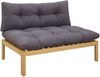 vidaXL Mittelsofa Einheit Helles Akazie und Dunkelgrau Akazienholz 3418153 Bild 4