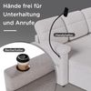 HOMAVO Ecksofa mit Schlaffunktion, Stauraum und Getränke-/Handyhalter, beidseitig montierbar, L-förmig, Leinenstoff, 90×203×143 cm, Hellgrau Bild 5