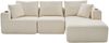Ecksofa 261 x 165 x 80,5 cm in Beige, Chenille, modular mit Seitentaschen und montagefreiem Komfort Bild 3
