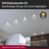 Paulmann No. 93385 LED Einbauleuchten Set Gil 6W IP44 2700K Weiß Eisen gebürstet 3-Step dimmbar Bild 2