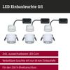 Paulmann No. 93385 LED Einbauleuchten Set Gil 6W IP44 2700K Weiß Eisen gebürstet 3-Step dimmbar Bild 4