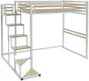 Vente-unique - JOGUI Bett Metall Weiß - B 198 cm x H 197 cm x L 260,5 cm Bild 2
