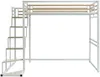 Vente-unique - JOGUI Bett Metall Weiß - B 198 cm x H 197 cm x L 260,5 cm Bild 3