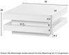 MODFU Couchtisch Quadratischer Couchtisch in Weiß mit LED-Licht (Packung, 1-St, Hochglanz-Finish für einen modernen und hellen Akzent), Drehbare Platte für flexible Nutzung, 70x36x70 cm Bild 3