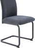 Hela Tische, 2er Set Esszimmerstuhl Augusta, Webstoff Chenille Anthrazit, XL Sitzbreite, NOSAG Polsterung, Gestell in STOFFFARBE, 140kg belastbar Bild 3