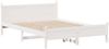 vidaXL Massivholzbett ohne Matratze Weiß 140x190 cm Kiefernholz 855604 Bild 3