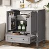 Badezimmerschrank Grau mit Keramikbecken, 76x46x87 cm Bild 4