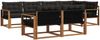 vidaXL Outdoor-Sofagarnitur mit Kissen 7 pcs Natürlich und Schwarz 3369559 Bild 2
