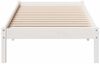vidaXL Massivholzbett Extra Lang ohne Matratze Weiß 80x210 Kiefernholz 852401 Bild 4