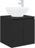 vidaXL Wandmontierte Waschtisch Schwarz 49,5 x 44,5 x 65 cm 890443 Bild 2