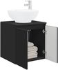 vidaXL Wandmontierte Waschtisch Schwarz 49,5 x 44,5 x 65 cm 890443 Bild 3