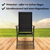 Brixy Gartenstuhl - 2 Stück - 7 verstellbare Ständer - Zusammenklappbar - Garten oder Balkon - Wetterfest - Textilien - Schwarz Bild 2