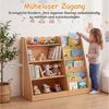 COSTWAY Kinderregal, 5 stufiges, mit 4 offenen Ablagen & verstecktem Ablagefach Bild 3