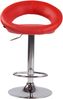 Barhocker MEKIM - Kunstleder Rot 53x47x80 cm Silber | Barstuhl Höhenverstellbar Mit Lehne Drehbar Tresenhocker Tresenstuhl Kneipenhocker Kneipenstuhl Bild 2